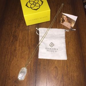 Kendra Scott Ivory Pearl Long Pendant (Adjustable)